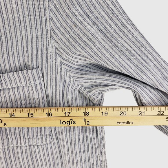 Madewell Striped Button-Up Shirt Top Collared Womens M - Picture 6 of 9